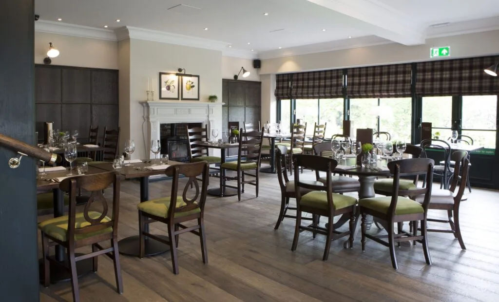 Tables and chairs in George and Dragon
